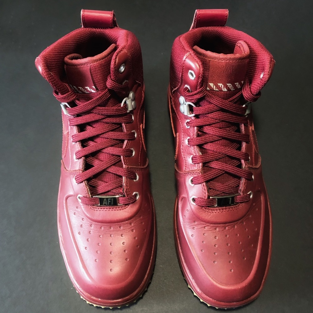 NIKE Burgundy Lunar Air Force 1 Sneakerboot GS